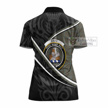 Haig Tartan Family Crest Women's Polo Shirt Celtic Scottish Thistle Floral - Tartan Vibes Clothing