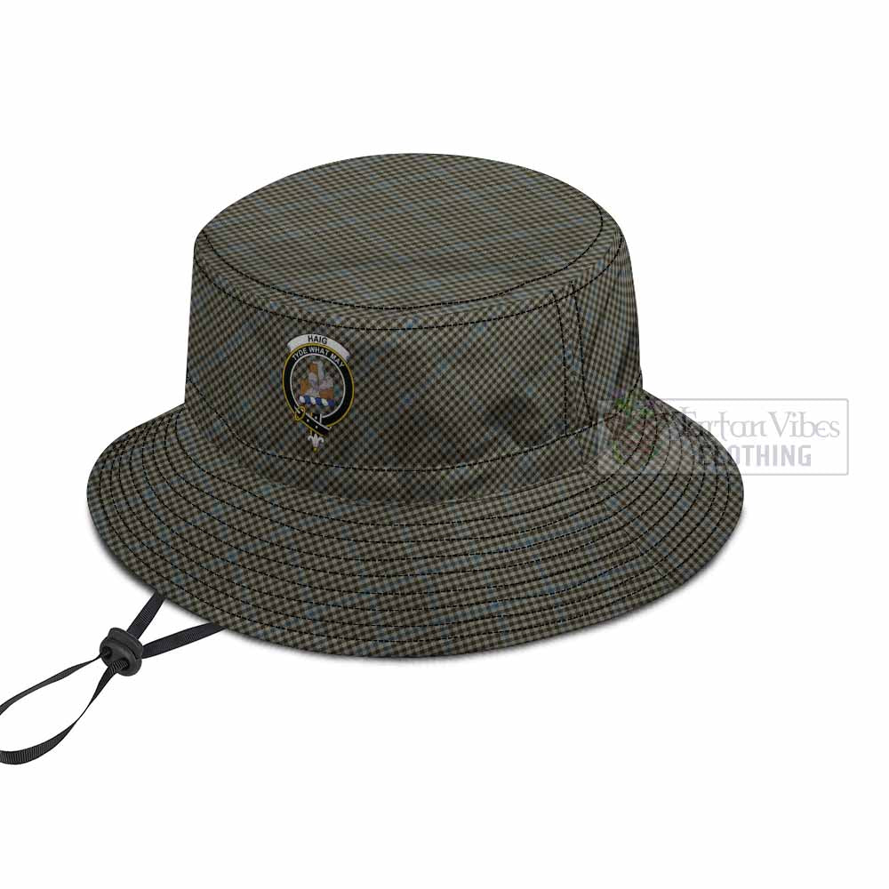 Haig Tartan Fishing Hat with Family Crest