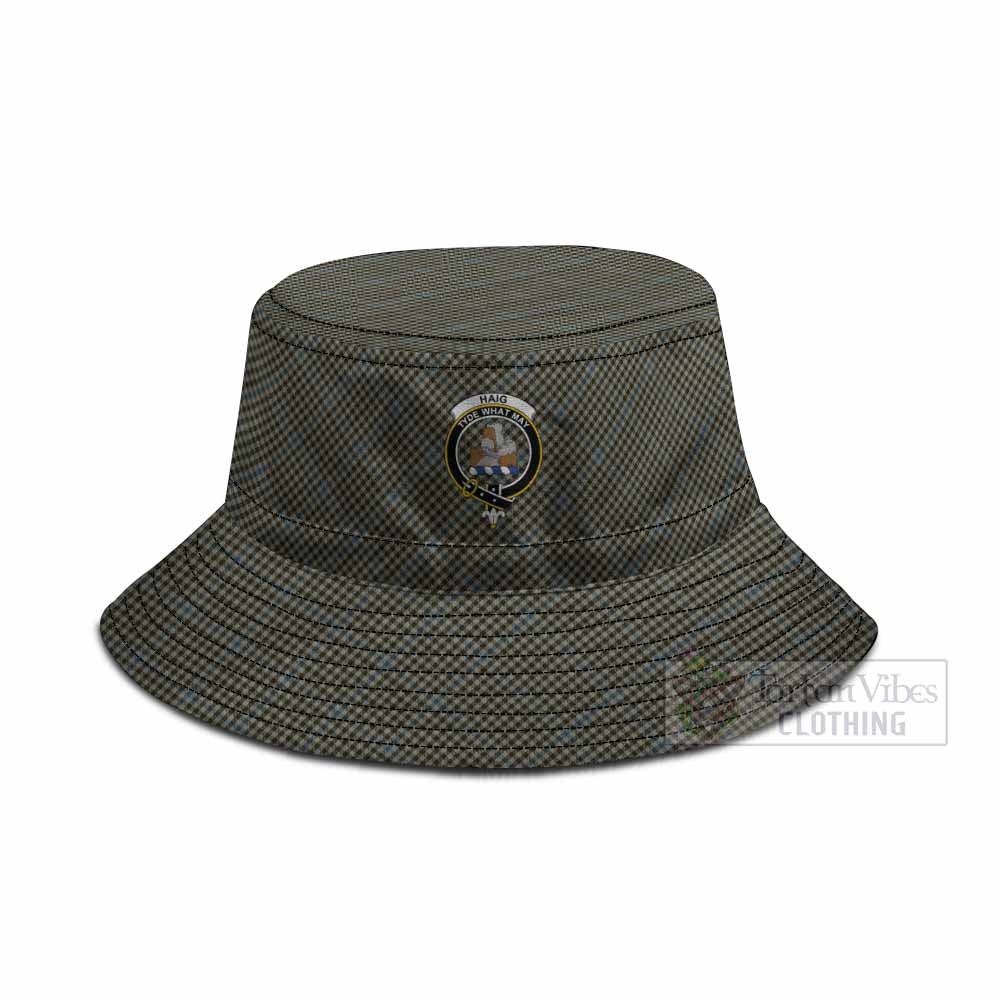 Haig Tartan Fishing Hat with Family Crest