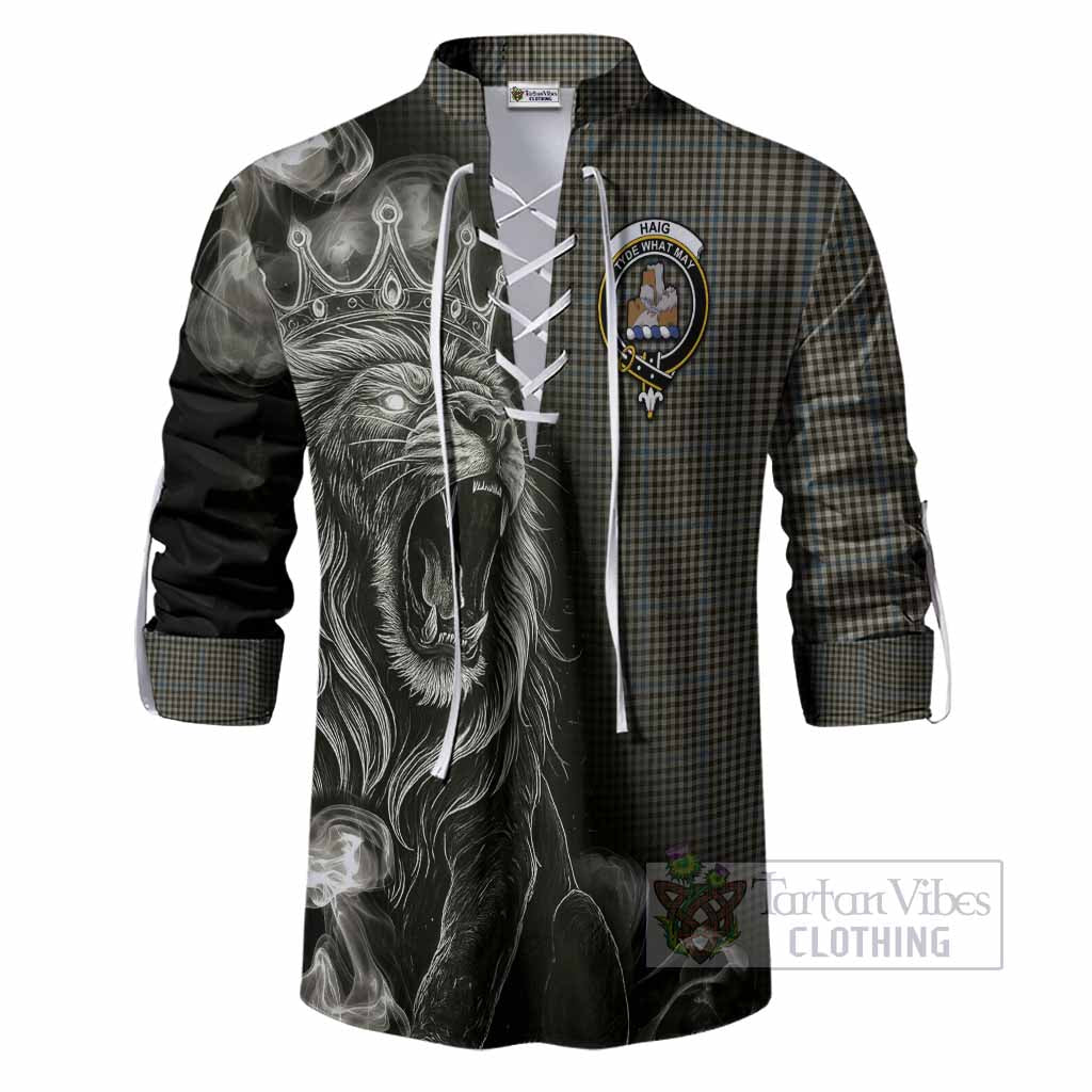 Haig Tartan Ghillie Shirt Roaring Lion Heritage