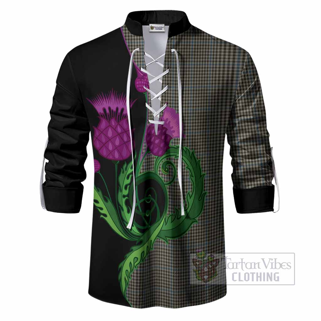 Haig Tartan Ghillie Shirt Traditional Scottish Thistle