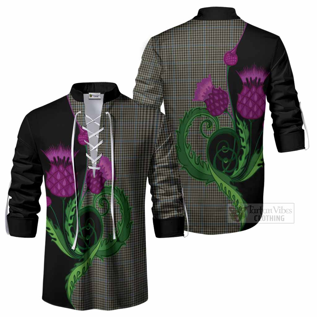 Haig Tartan Ghillie Shirt Traditional Scottish Thistle