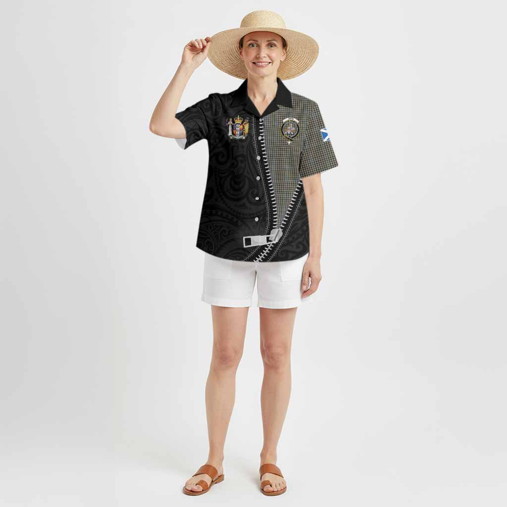 Haig Tartan Hawaiian Shirt New Zealand Pattern Unique Zipper Stylized