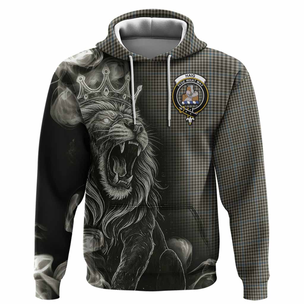 Haig Tartan Hoodie Roaring Lion Heritage