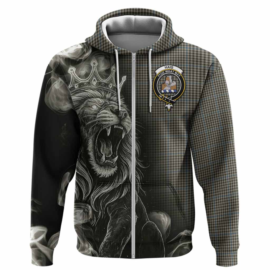 Haig Tartan Hoodie Roaring Lion Heritage