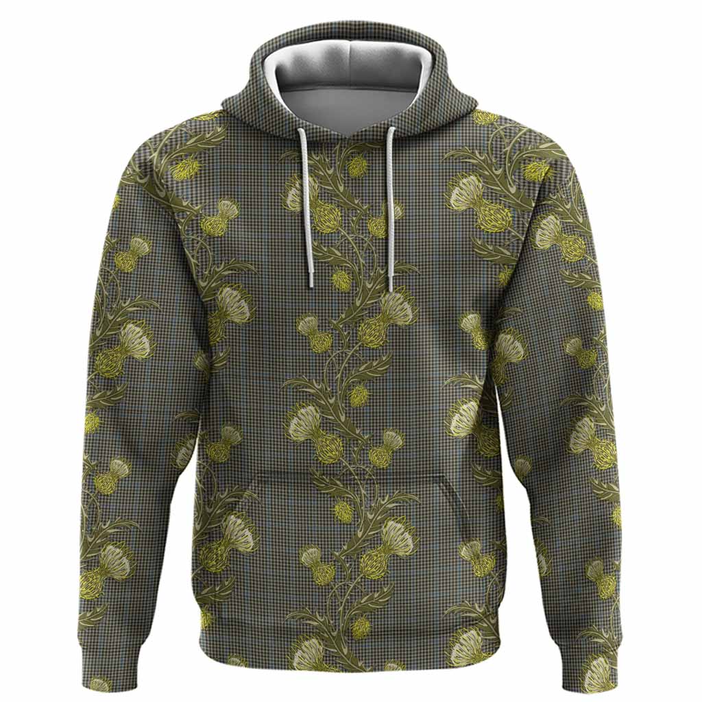 Haig Tartan Hoodie Seamless Scottish Thistle Flowers