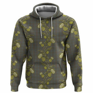 Haig Tartan Hoodie Seamless Scottish Thistle Flowers