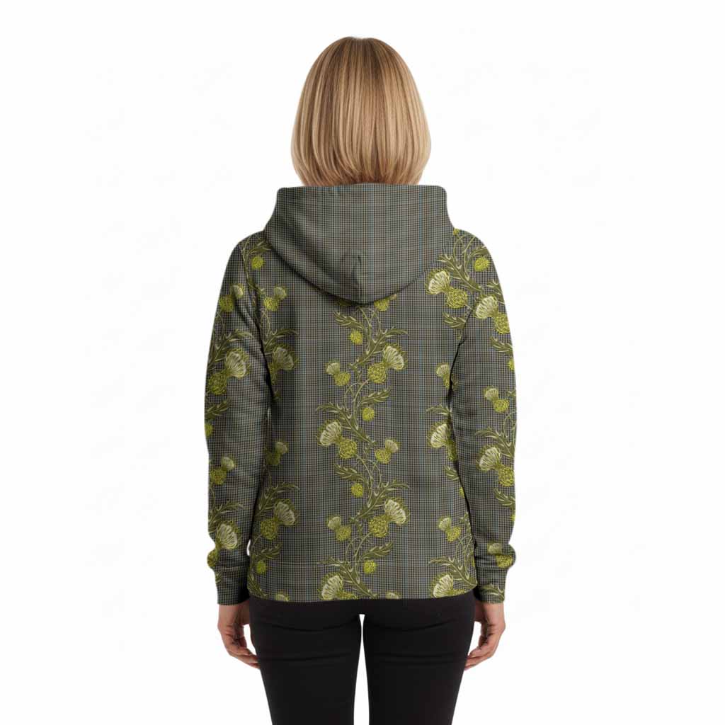 Haig Tartan Hoodie Seamless Scottish Thistle Flowers