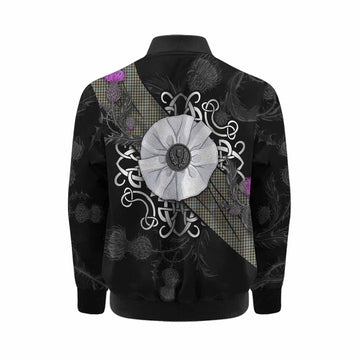 Haig Tartan Kid Bomber Jacket Jacobite White Rose Kid - Tartan Vibes Clothing