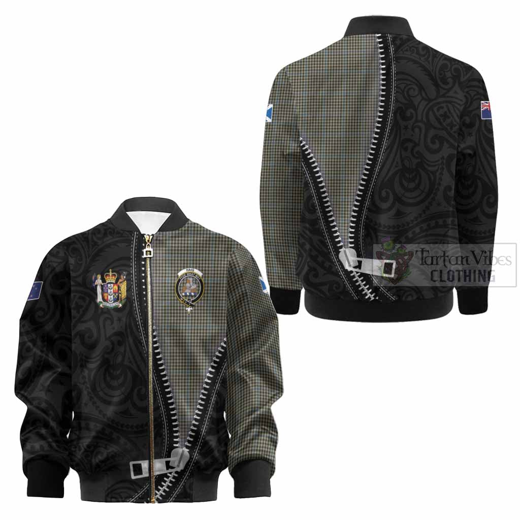 Haig Tartan Kid Bomber Jacket New Zealand Pattern Unique Zipper Stylized
