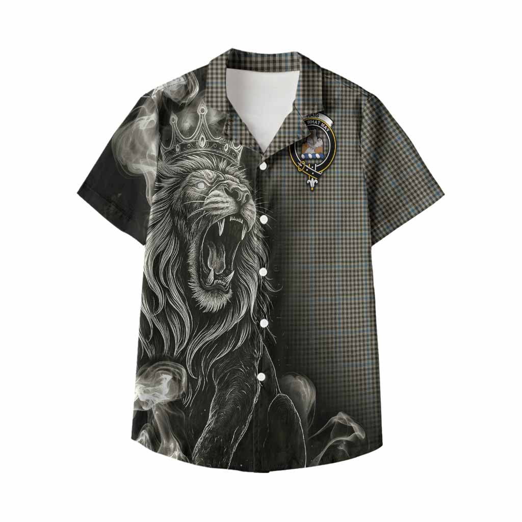 Haig Tartan Kid Hawaiian Shirt Roaring Lion Heritage