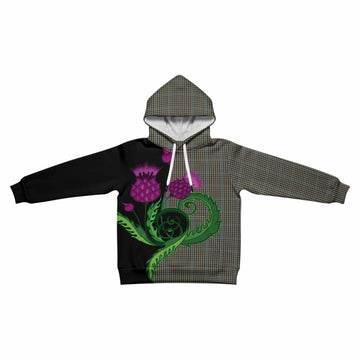 Haig Tartan Kid Hoodie Traditional Scottish Thistle