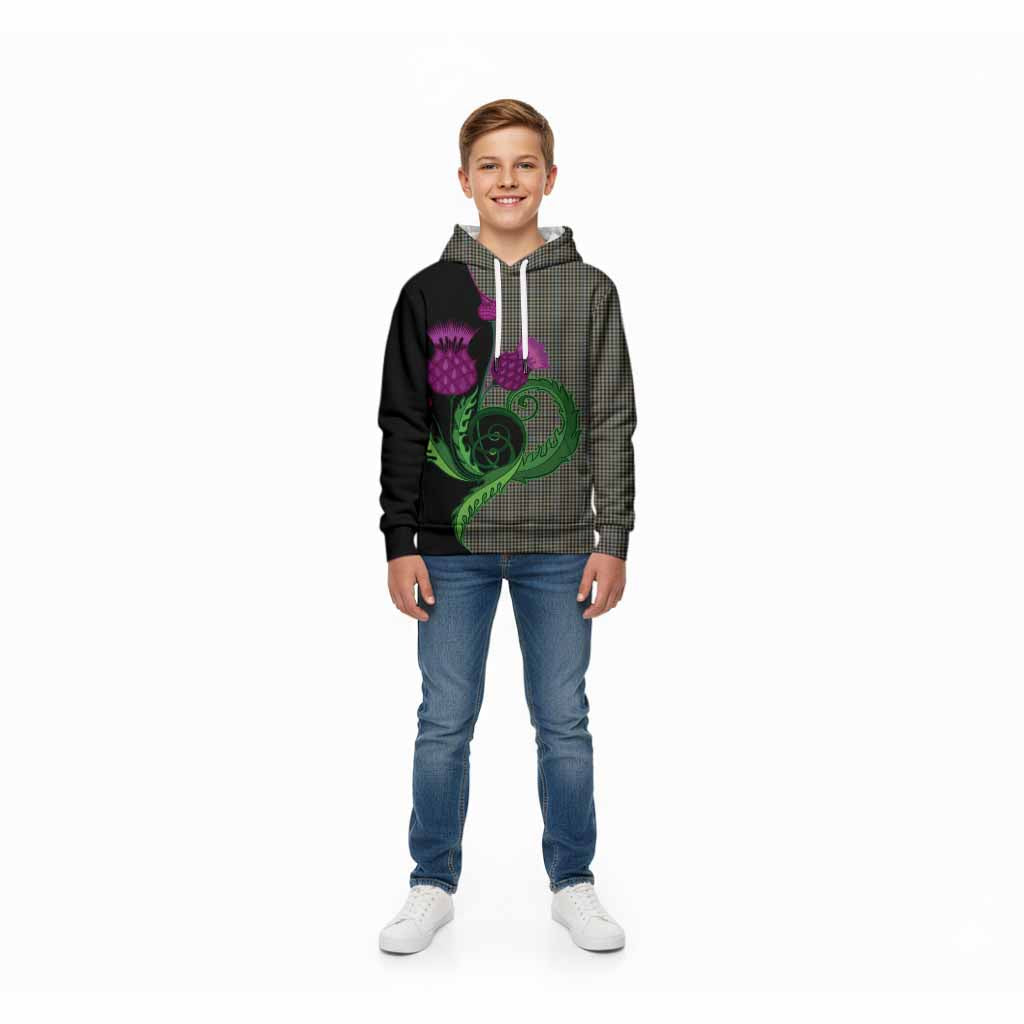 Haig Tartan Kid Hoodie Traditional Scottish Thistle