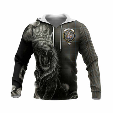 Haig Tartan Knitted Hoodie Roaring Lion Heritage