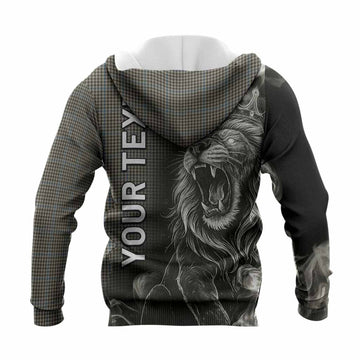 Haig Tartan Knitted Hoodie Roaring Lion Heritage