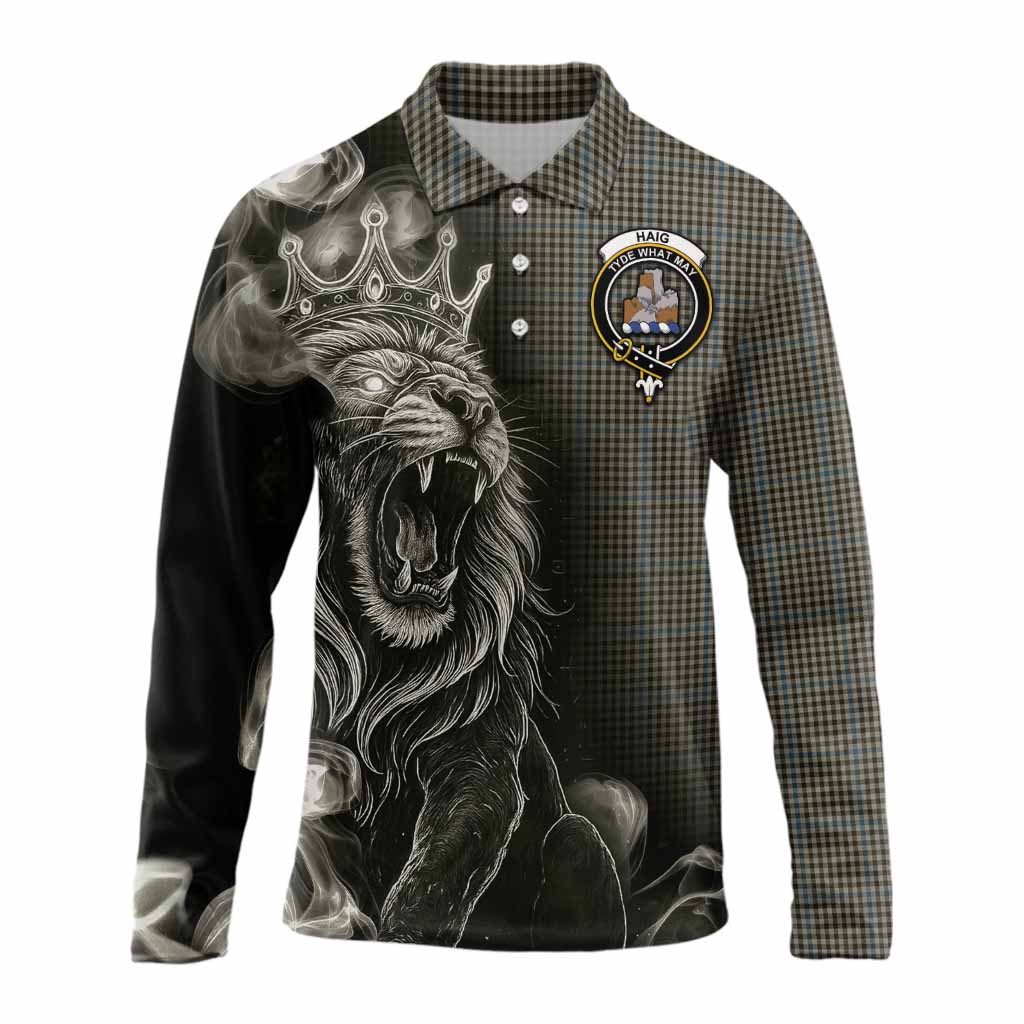 Haig Tartan Long Sleeve Polo Shirt Roaring Lion Heritage