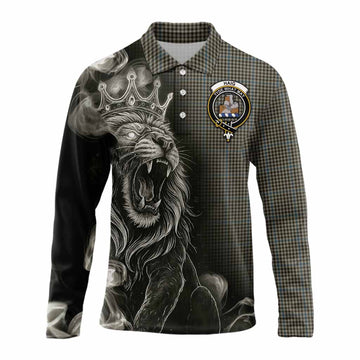 Haig Tartan Long Sleeve Polo Shirt Roaring Lion Heritage
