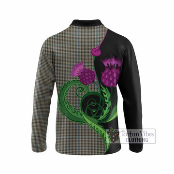 Haig Tartan Long Sleeve Polo Shirt Traditional Scottish Thistle