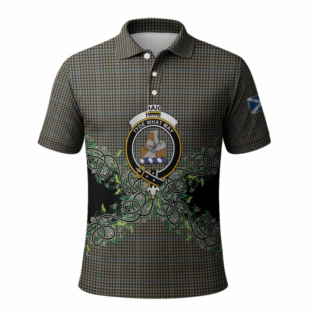 Haig Tartan Polo Shirt Thistle Scottish Spirit