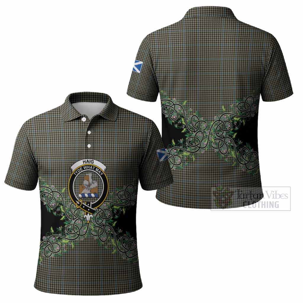 Haig Tartan Polo Shirt Thistle Scottish Spirit