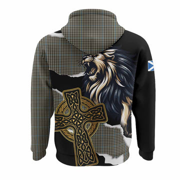 Haig Tartan Scottish Hoodie Lion Celtic Heritage