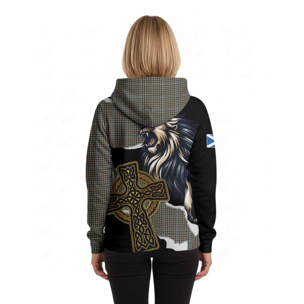 Haig Tartan Scottish Hoodie Lion Celtic Heritage