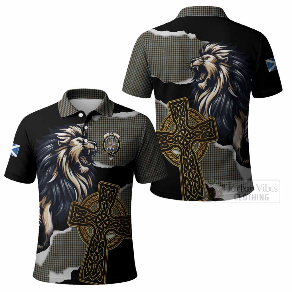 Haig Tartan Scottish Polo Shirt Lion Celtic Heritage