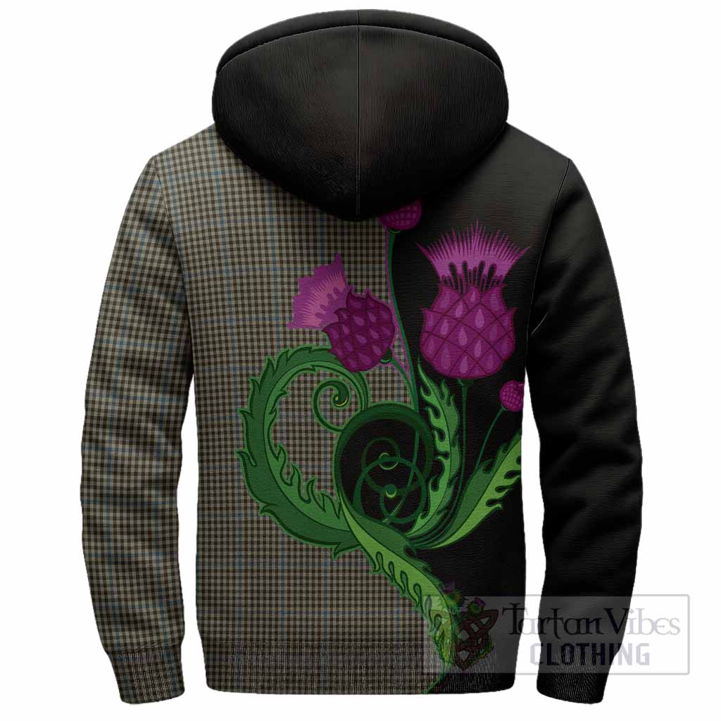 Haig Tartan Sherpa Hoodie Traditional Scottish Thistle