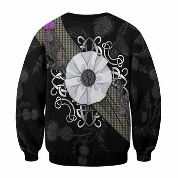 Haig Tartan Sweatshirt Jacobite White Rose - Tartan Vibes Clothing