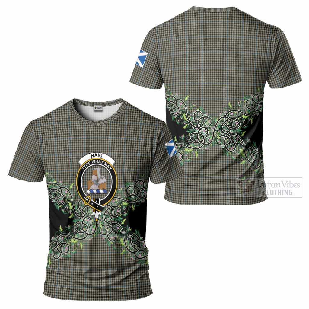 Haig Tartan T-Shirt Thistle Scottish Spirit