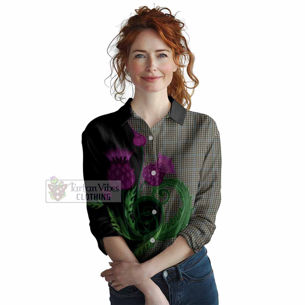 Haig Tartan Women Casual Shirt Traditional Scottish Thistle