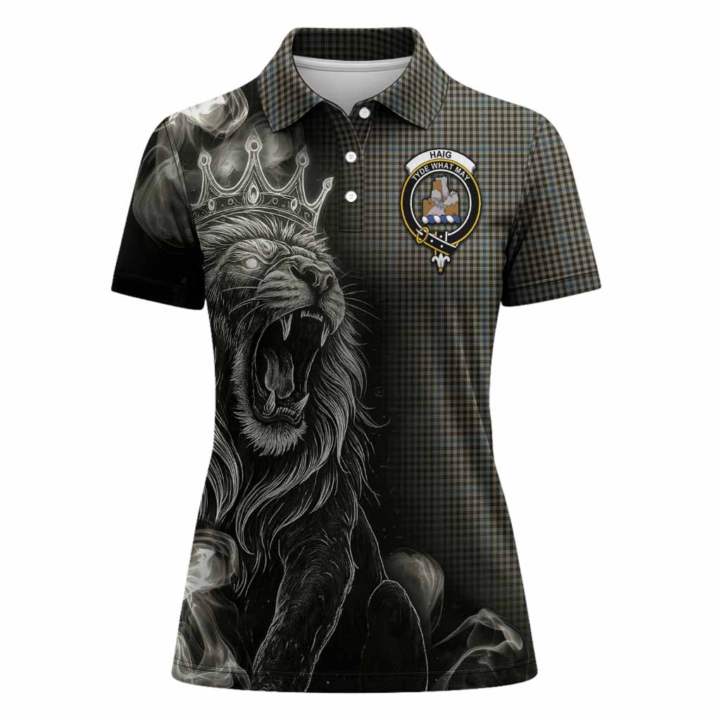 Haig Tartan Women Polo Shirt Roaring Lion Heritage