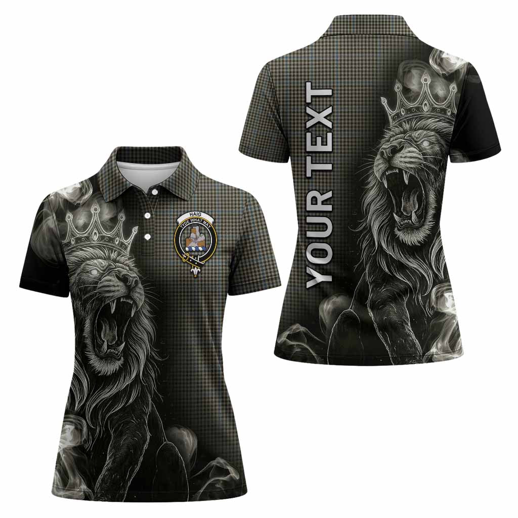 Haig Tartan Women Polo Shirt Roaring Lion Heritage
