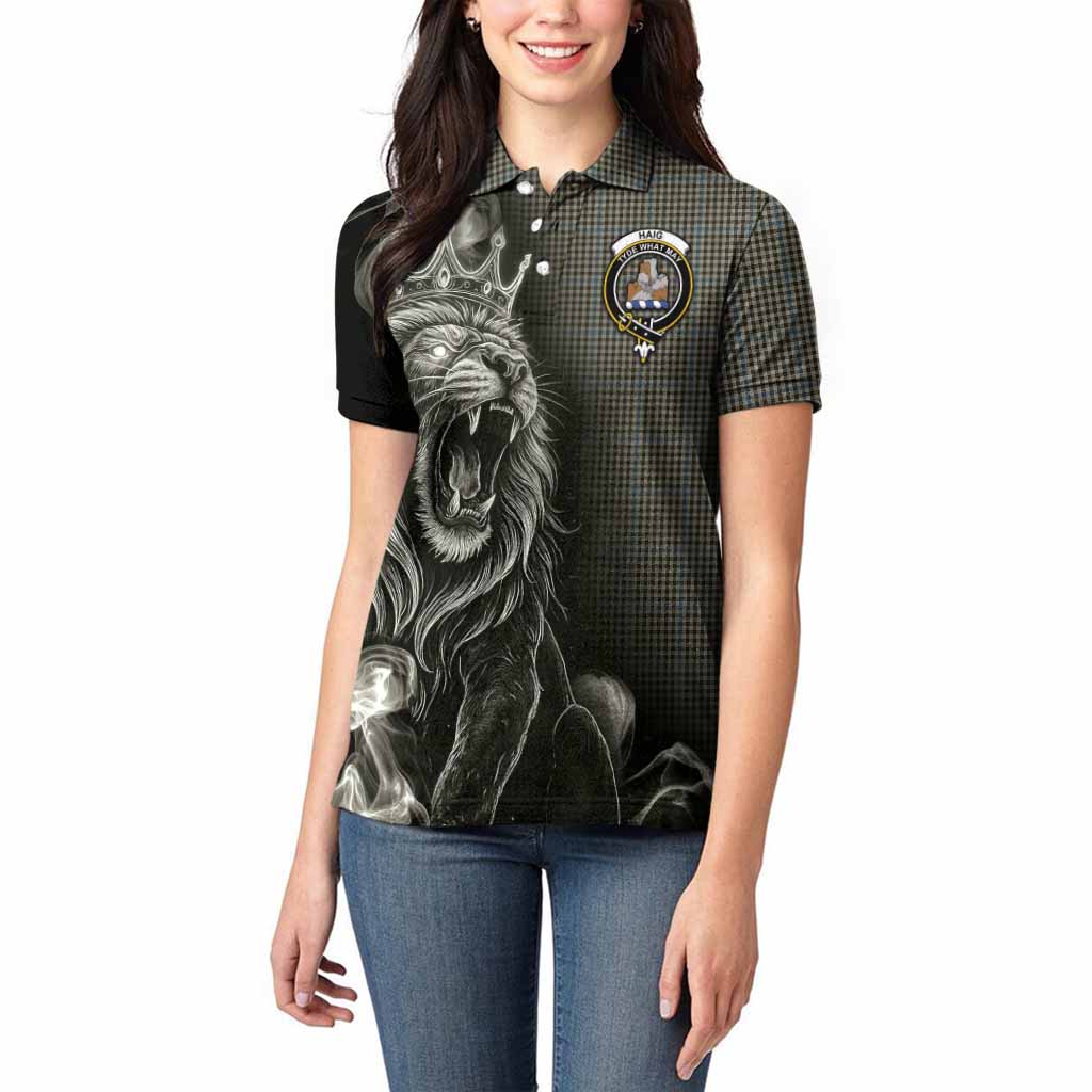 Haig Tartan Women Polo Shirt Roaring Lion Heritage