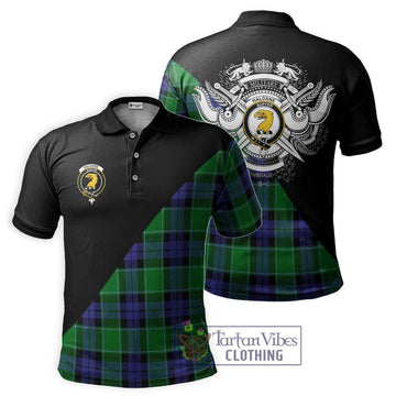Haldane Tartan Polo Shirt with Family Crest and Military Logo Style Kid - Tartan Vibes Clothing