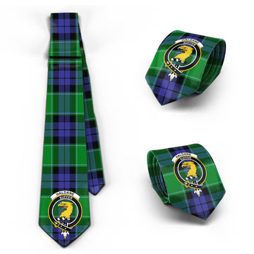 Haldane Tartan Classic Necktie with Family Crest Necktie One Size - Tartan Vibes Clothing