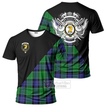 Haldane Tartan T-Shirt with Family Crest and Military Logo Style Kid's Shirt - Tartan Vibes Clothing