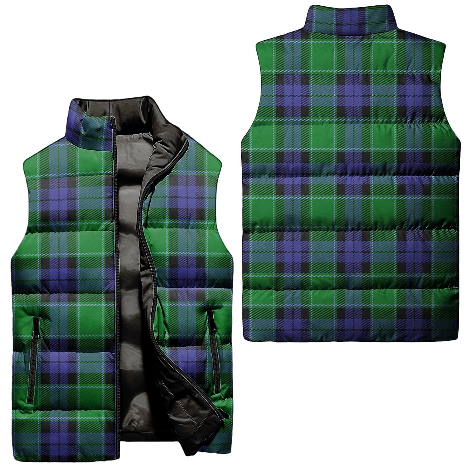 Haldane Tartan Sleeveless Puffer Jacket Unisex - Tartan Vibes Clothing