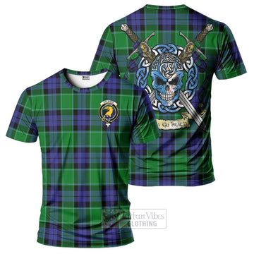 Haldane Tartan T-Shirt with Family Crest Celtic Skull Style Kid's Shirt - Tartan Vibes Clothing