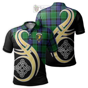 Haldane Tartan Polo Shirt with Family Crest and Celtic Symbol Style Kid - Tartan Vibes Clothing