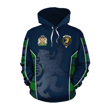 Haldane Tartan Cotton Hoodie with Family Crest and Lion Rampant Vibes Sport Style Pullover Hoodie XS - Tartan Vibes Clothing