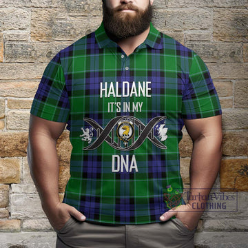 Haldane Tartan Polo Shirt with Family Crest DNA In Me Style Kid - Tartan Vibes Clothing