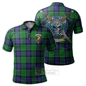 Haldane Tartan Polo Shirt with Family Crest Celtic Skull Style Kid - Tartan Vibes Clothing
