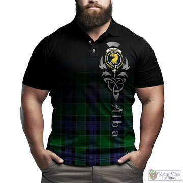 Haldane Tartan Polo Shirt Featuring Alba Gu Brath Family Crest Celtic Inspired