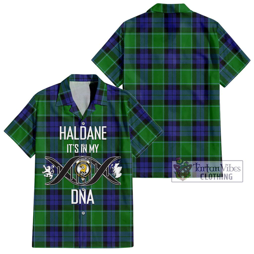 Haldane Tartan Hawaiian Shirt with Family Crest DNA In Me Style Kid - Tartan Vibes Clothing