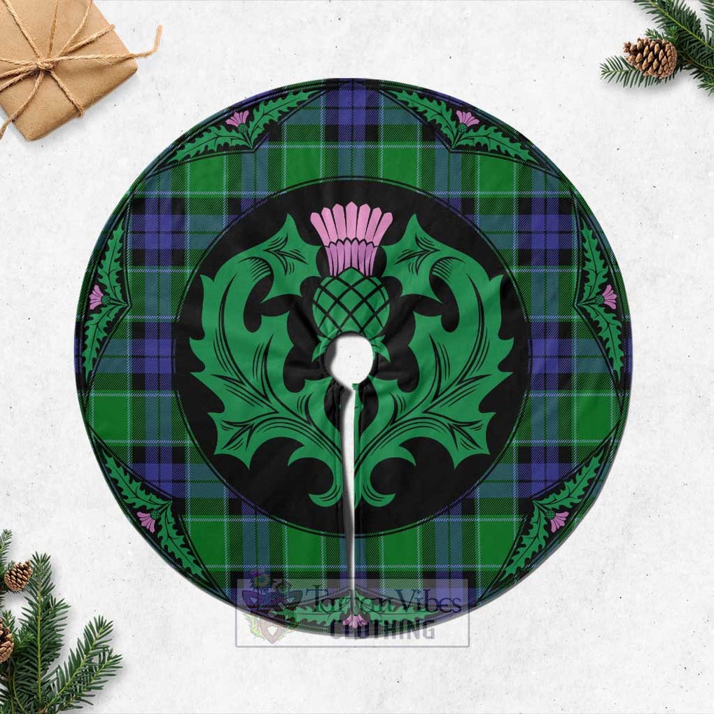 Haldane Tartan Christmas Tree Skirt Scottish Thistle Style Casual Tree Skirts - Tartan Vibes Clothing