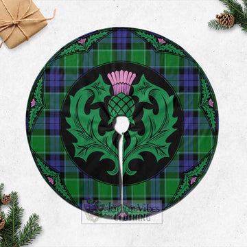 Haldane Tartan Christmas Tree Skirt Scottish Thistle Style Casual Tree Skirts - Tartan Vibes Clothing