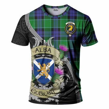 Haldane Tartan Family Crest T-Shirt Lion Rampant Royal Thistle Shield Celtic Inspired Kid's Shirt - Tartan Vibes Clothing