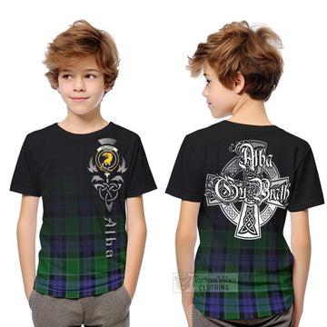 Haldane Tartan Kid T-Shirt Featuring Alba Gu Brath Family Crest Celtic Inspired Youth XL Size14 - Tartan Vibes Clothing