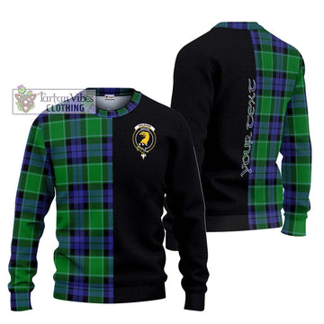 Haldane Tartan Ugly Sweater with Family Crest and Half Of Me Style Unisex - Tartan Vibes Clothing